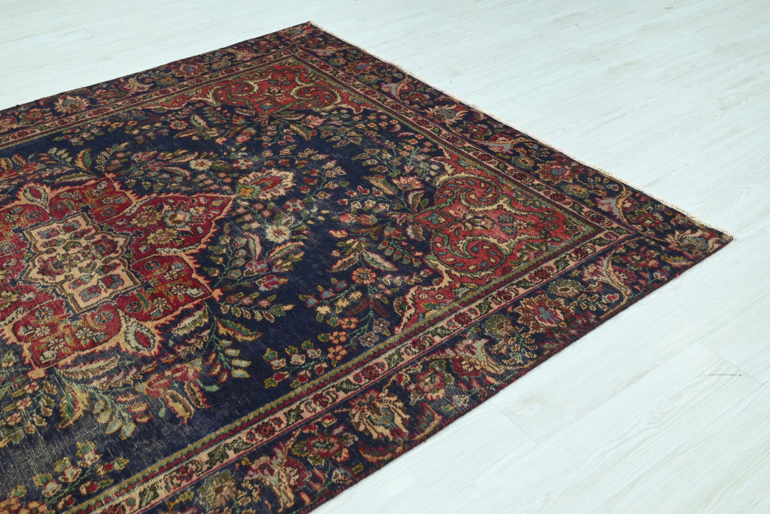 blue Medium rug 6' 2" x 8' 6"