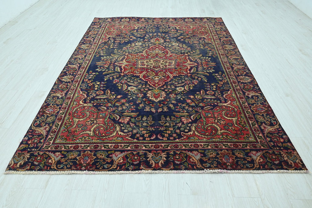 blue Medium rug 6' 2" x 8' 6"