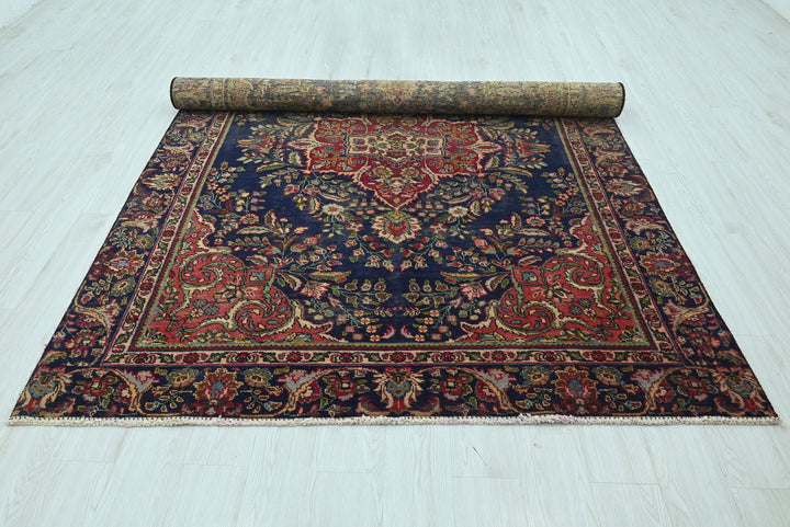 blue Medium rug 6' 2" x 8' 6"