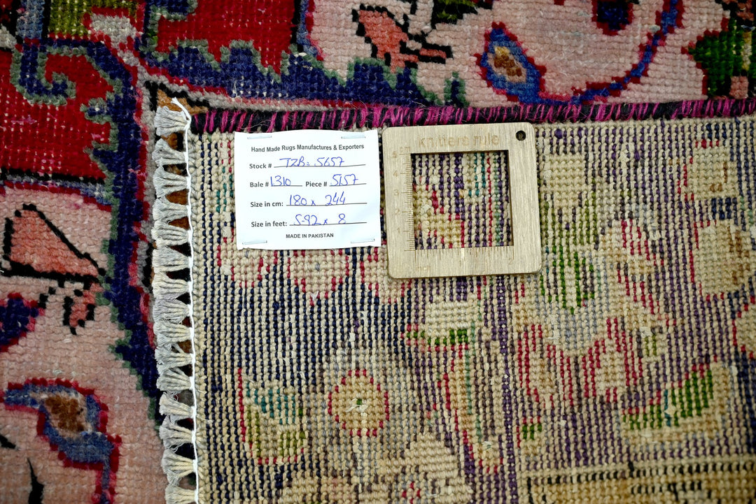 red Medium rug 5' 11" x 8' 0"