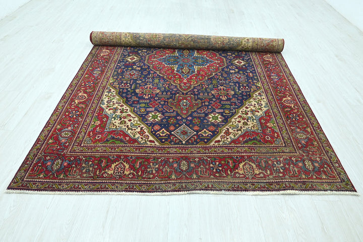blue Large rug 6' 4" x 9' 7"