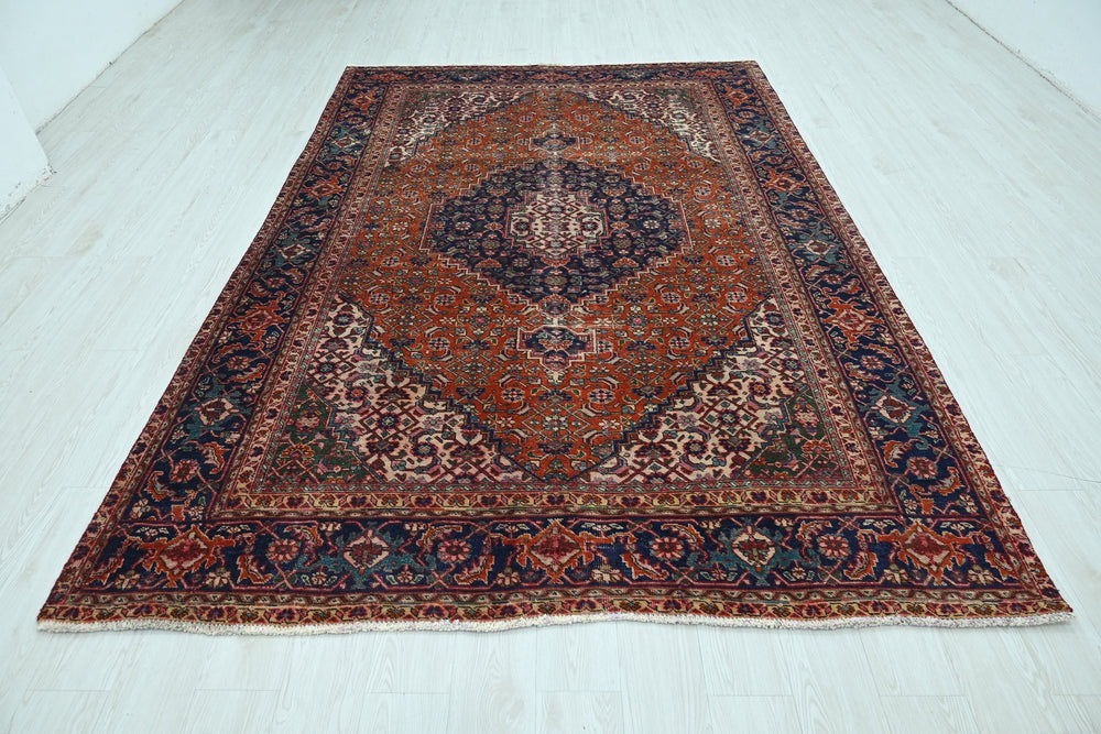 orange Medium rug 6' 6" x 9' 2"