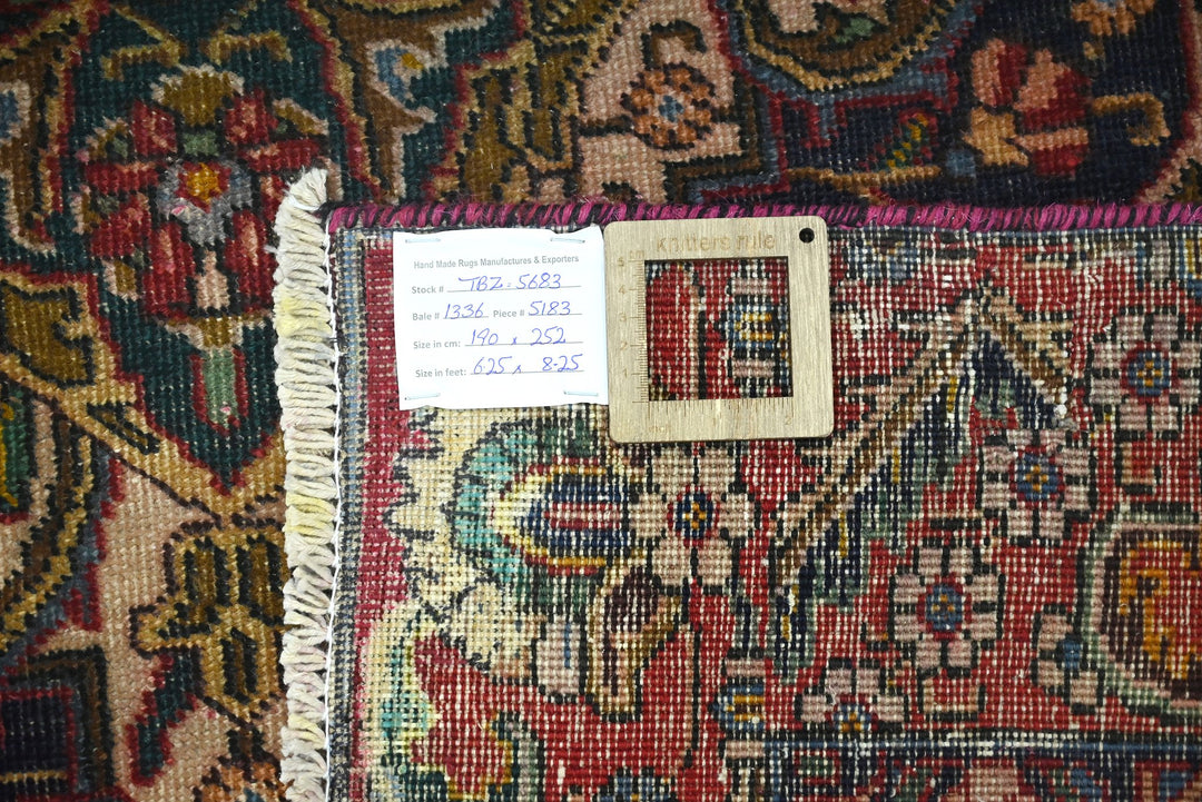 red Medium rug 6' 3" x 8' 3"
