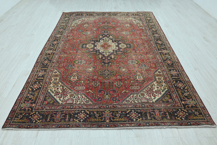 red Medium rug 6' 4" x 9' 4"