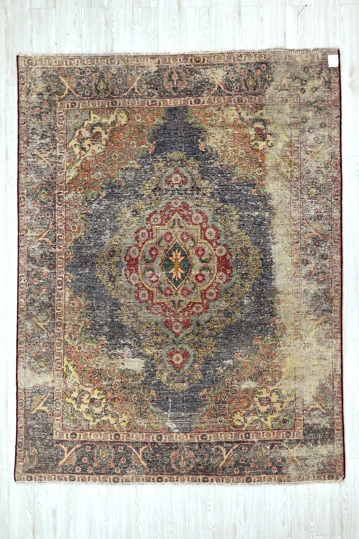 blue Medium rug 6' 4" x 8' 4"