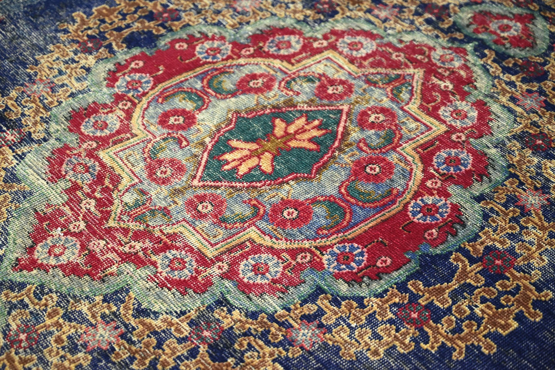 blue Medium rug 6' 4" x 8' 4"
