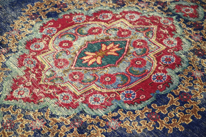 blue Medium rug 6' 4" x 8' 4"