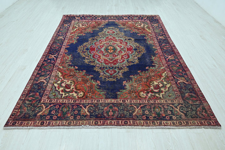 blue Medium rug 6' 4" x 8' 4"