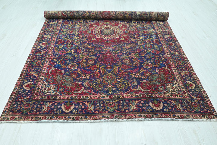 blue Large rug 6' 7" x 9' 8"