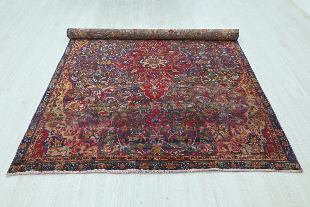 blue Medium rug 5' 9" x 8' 1"