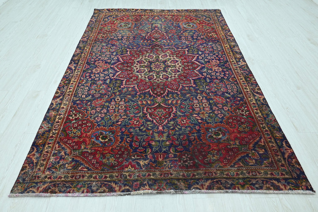 blue Medium rug 5' 5" x 8' 5"