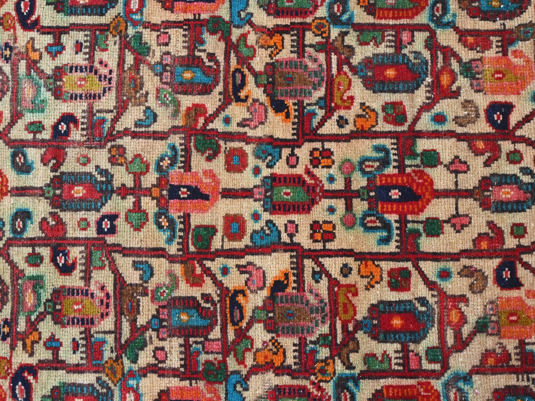 a colorful rug with a pattern on it