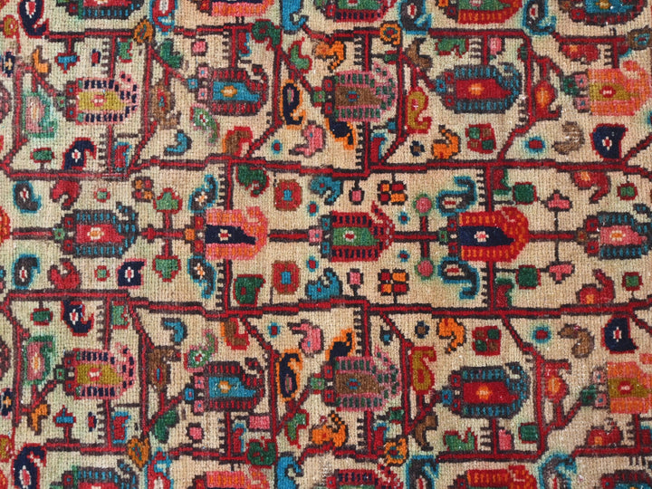 a colorful rug with a pattern on it