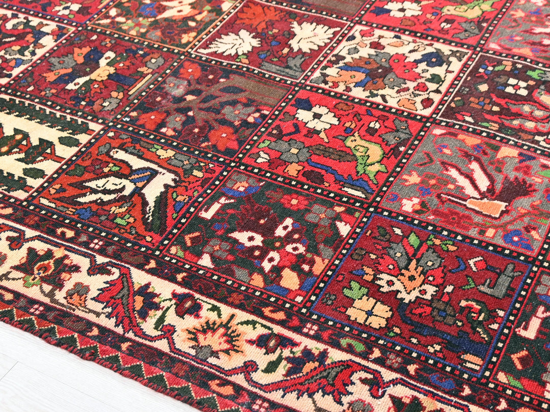 a multicolored oriental rug is laying on the floor