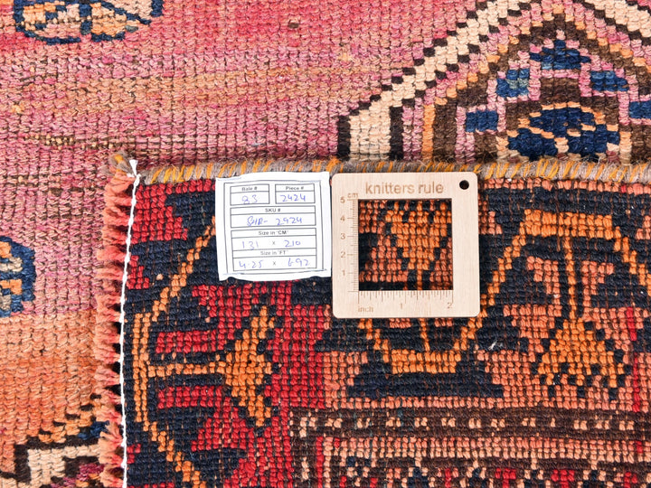 a close up of a rug with a tag on it
