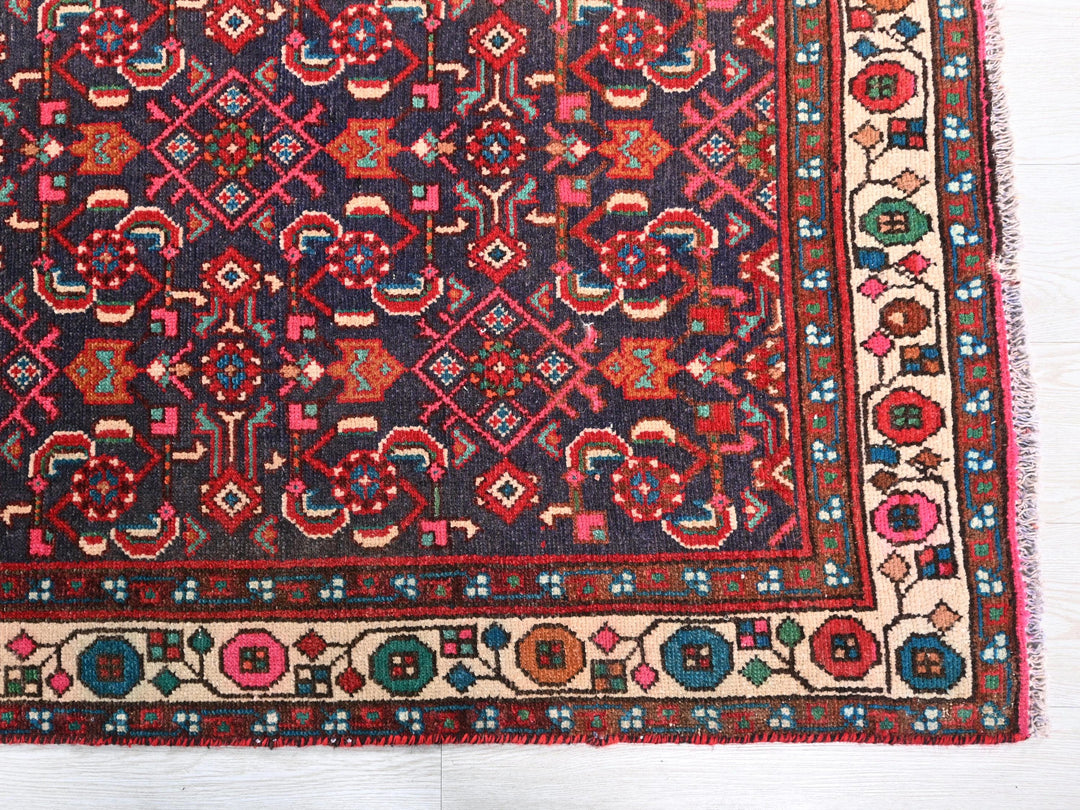 a rug with a colorful design on it