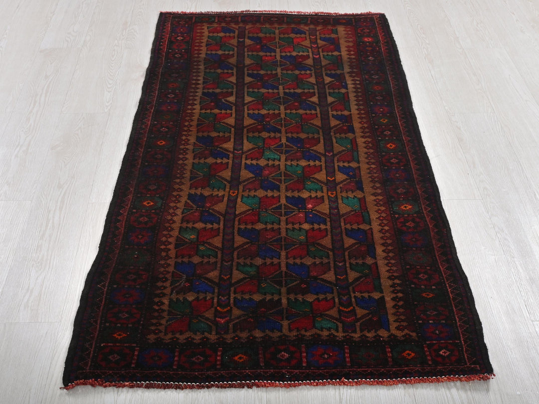 a rug is laying on the floor in a room