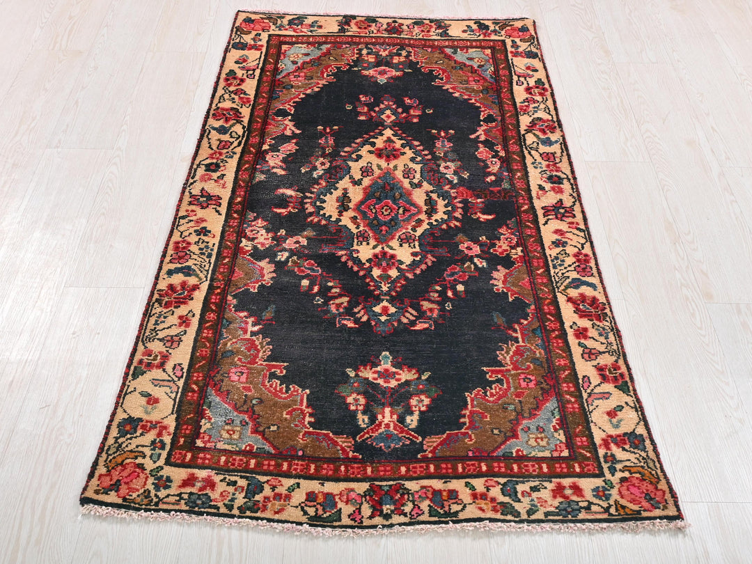 a rug is laying on the floor in a room