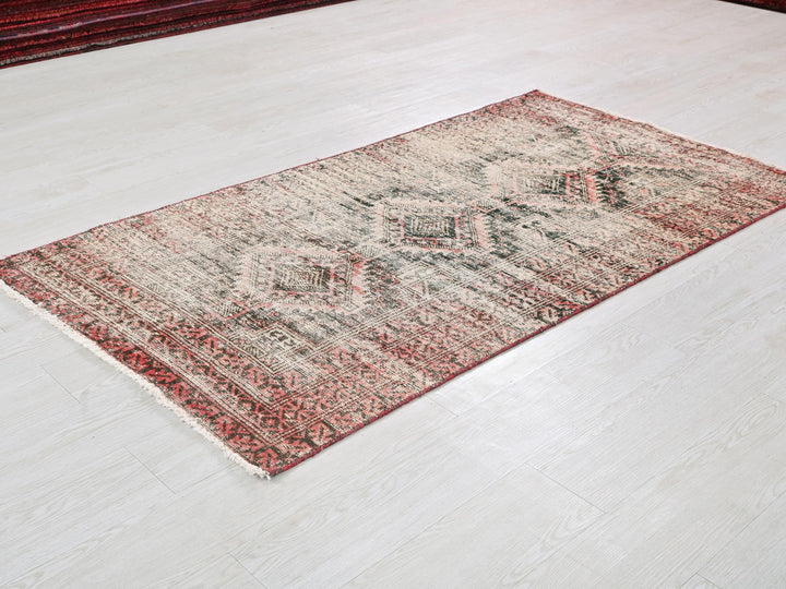 a rug is laying on the floor in a room