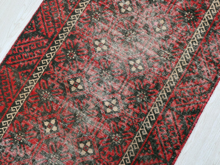 a close up of a rug on a wooden floor