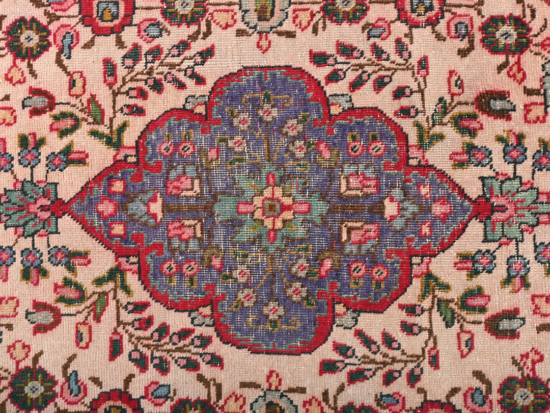 a rug with a flower design on it