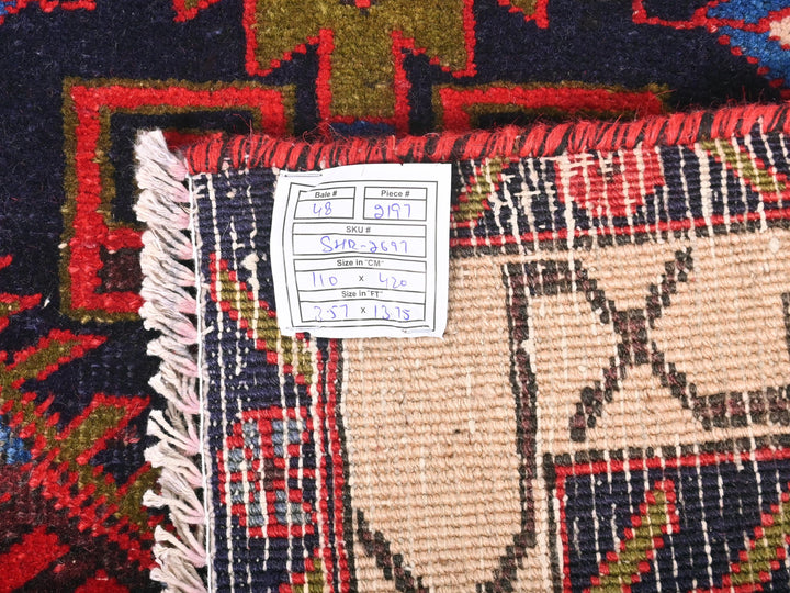 a close up of a rug with a tag on it