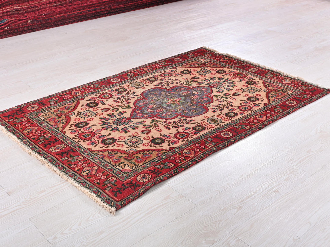 a rug on the floor of a room