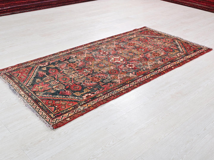 a rug is laying on the floor in a room
