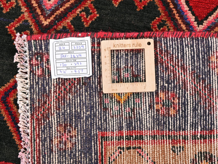 a close up of a rug with a tag on it