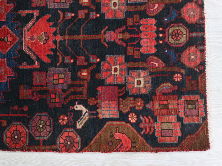 a colorful rug with a horse on it