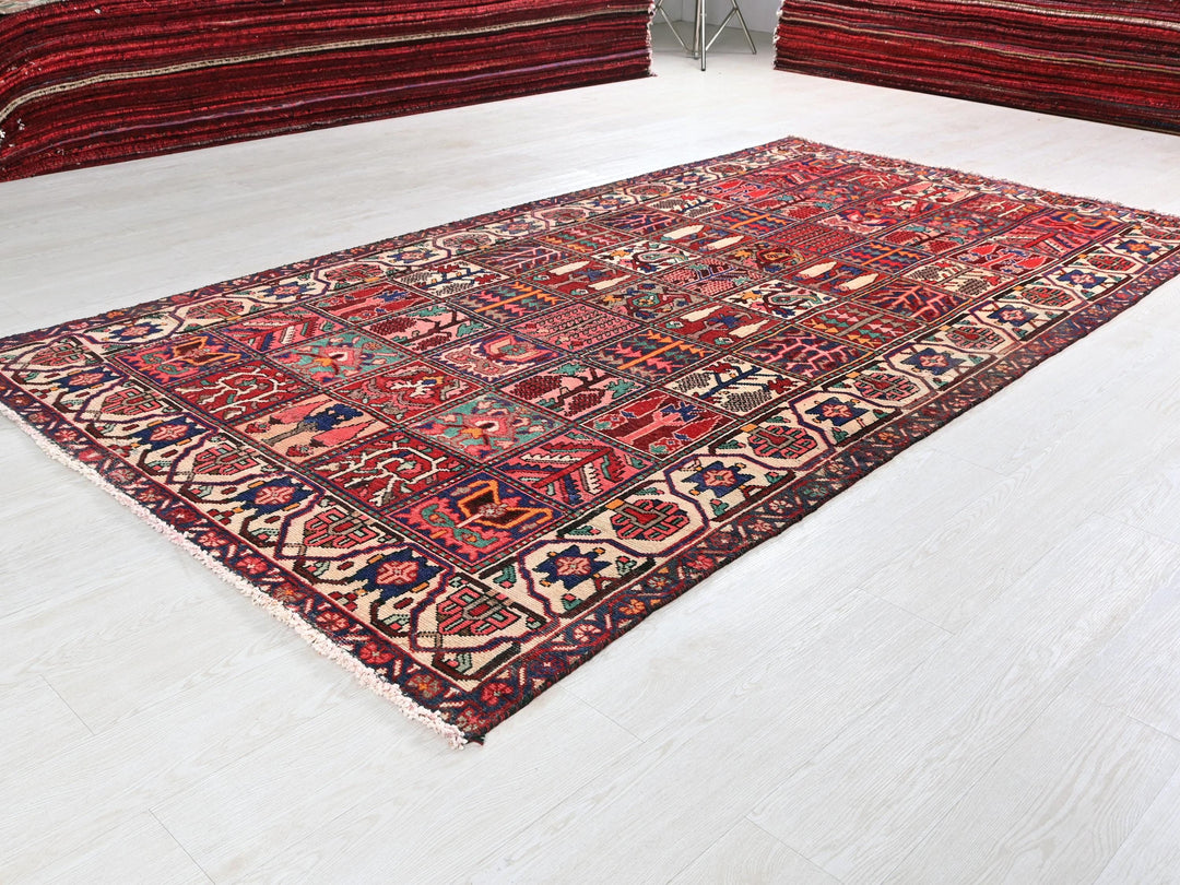 a large oriental rug on the floor of a room
