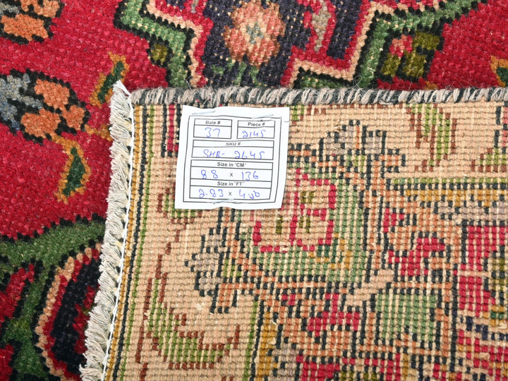 a close up of a rug with a price tag on it