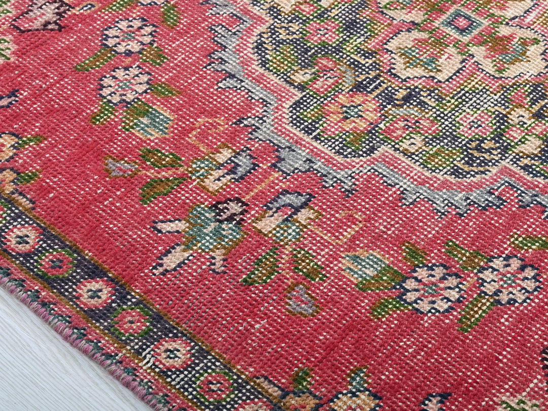 a close up of a rug on a floor