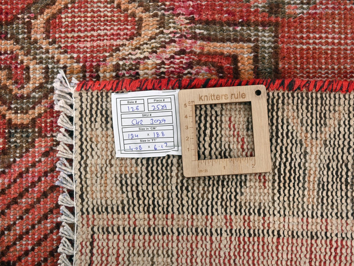 a close up of a rug with a tag on it